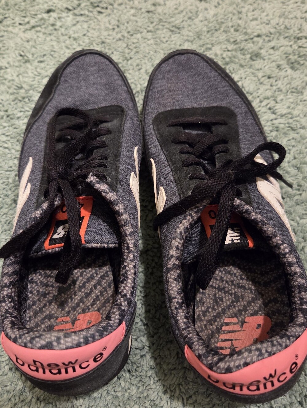 New Balance Charcoal, Black & Pink Casual Sneakers